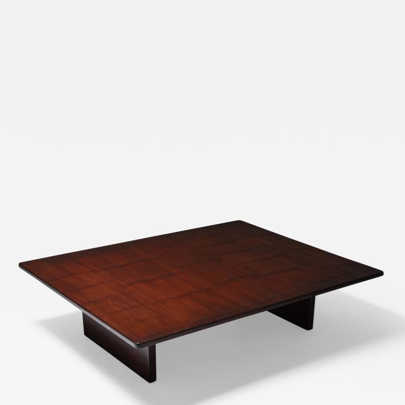 Axel Vervoordt Axel Vervoordt Stained Oak and Bamboo Coffee Table 1980s