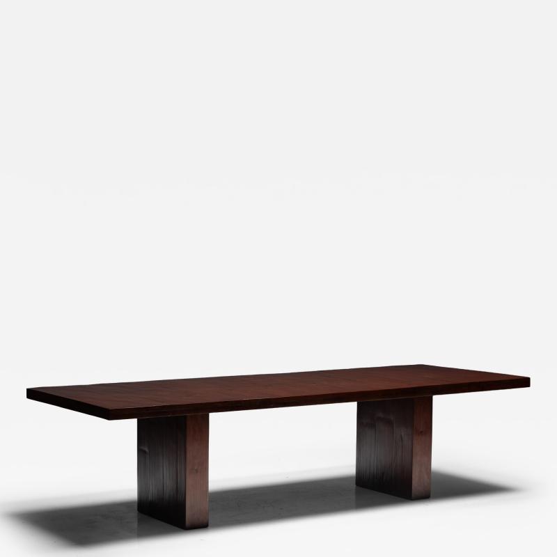 Axel Vervoordt Minimalist Bamboo Dining Table in the Style of Axel Vervoordt France 1980s