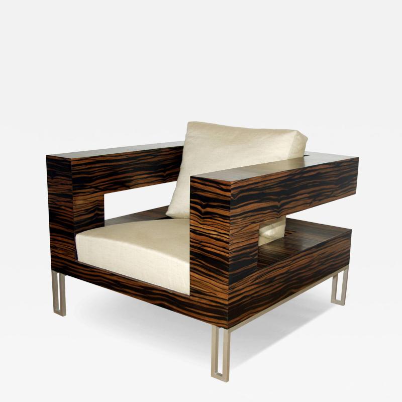 Aymeric Lefort Aymeric Lefort Armchair A Bras Ouvert 21st Century in Ebony