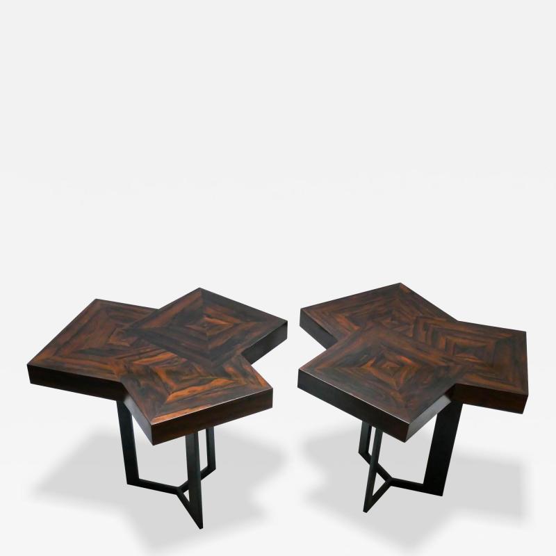 Aymeric Lefort Pair of Coffee Table Cubes in Marquetery by Aymeric Lefort