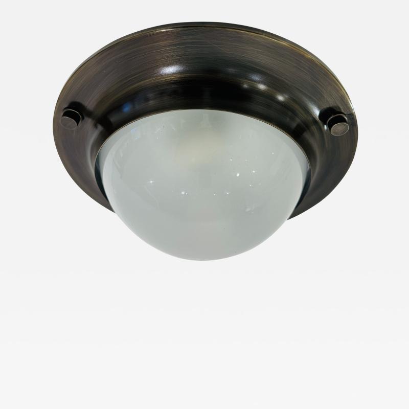Azucena Azucena Aged Brass 19 60 Italian Mid Century Flush Ceiling Lamp