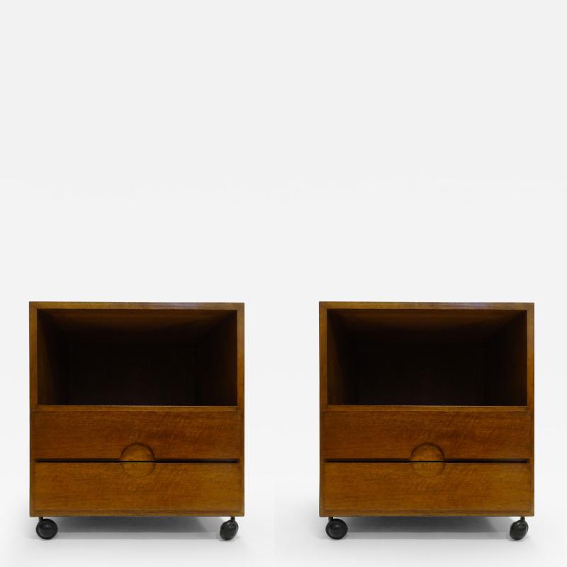 Azucena Azucena Pair of Bedside Tables with Two Drawers Italy 1950s