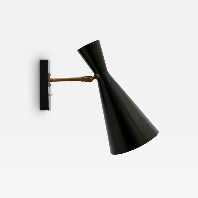 BAG Turgi Bronzewarenfabrik AG Turgi Rare Elegant Mid Century Modern Diabolo Sconce by BAG Turgi Switzerland 1950s