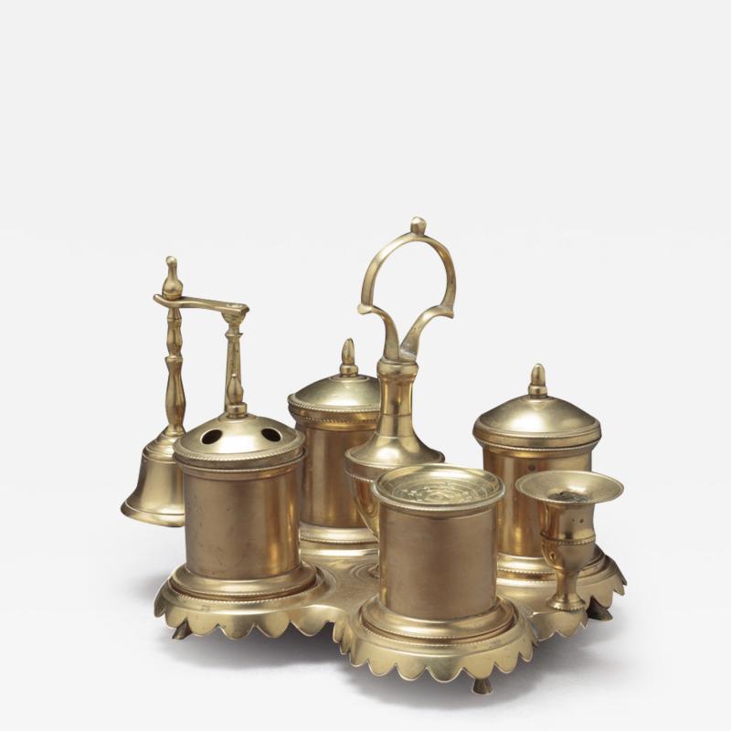 BRASS DESK SET