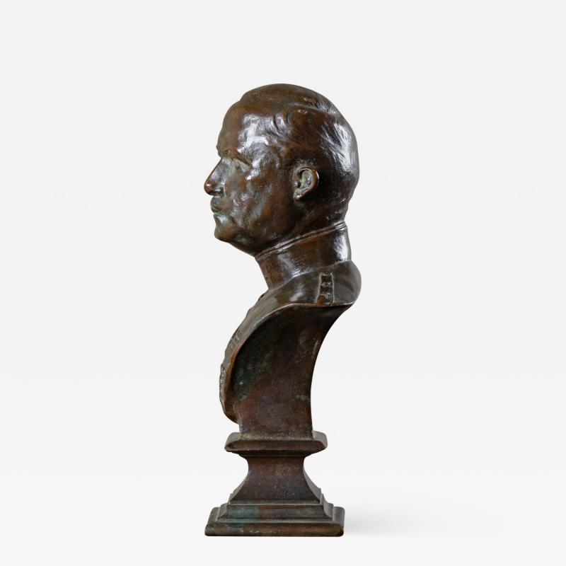 BRONZE BUST OF COLONEL PIATTA