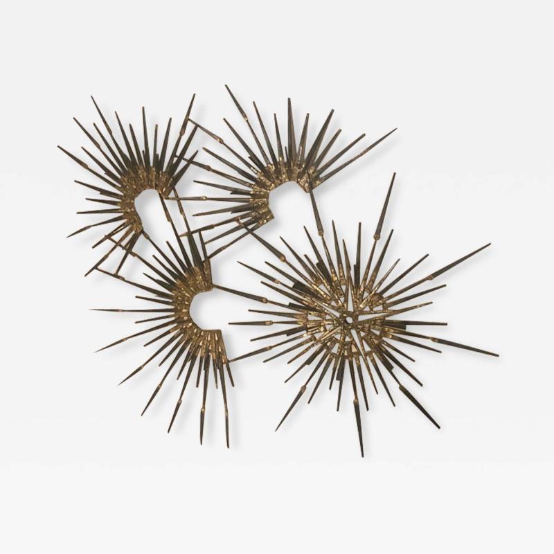 BRUTALIST NAIL STAR WALL SCULPTURE