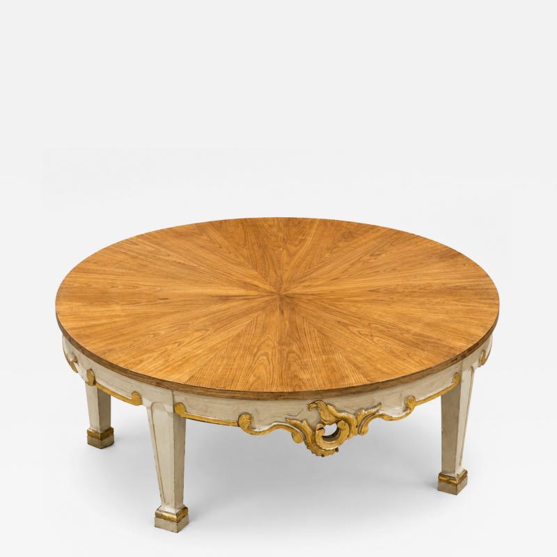 Baker Furniture Round Carved Coffee Table