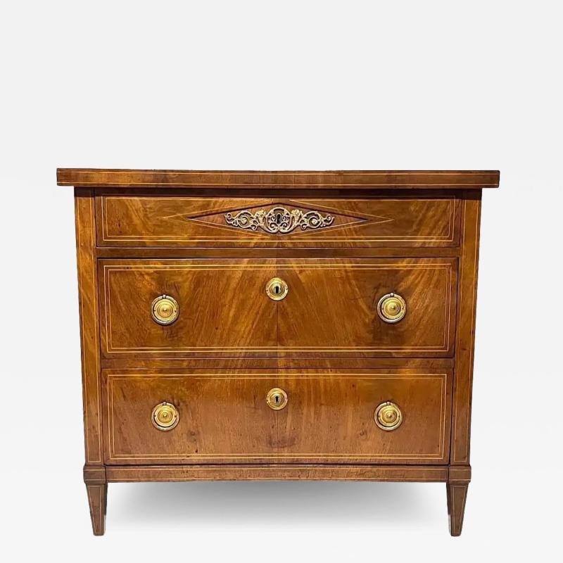 Baltic Directoire Style Mahogany and Satinwood Inlaid Commode circa 1800