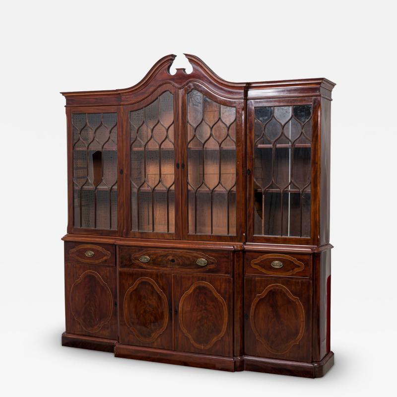 Baltic NeoClassic Mahogany 18th Century Breakfront