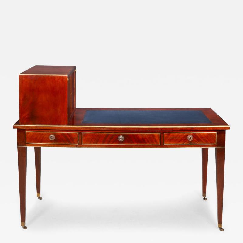 Baltic Neoclassical Mahogany Brass Leather Writing Desk late 19th century