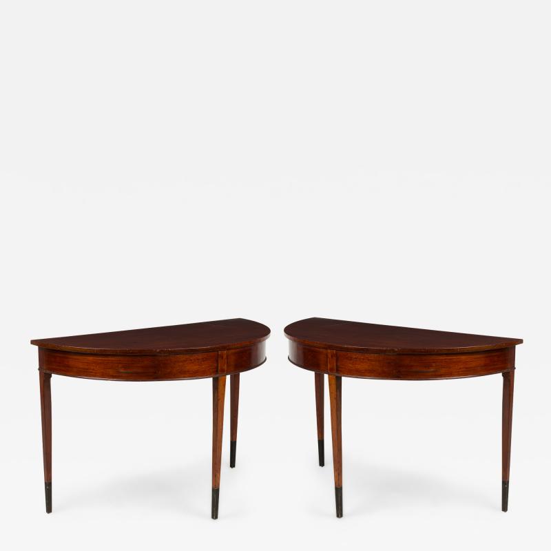 Baltic Pair Demi Lune Console Tables circa 1800 18000 00