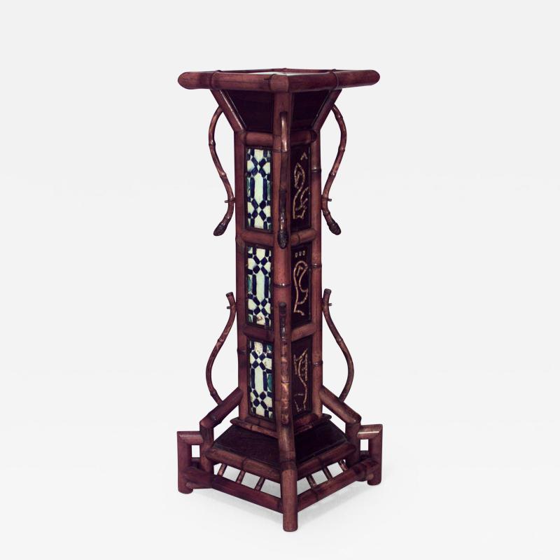 Bamboo English Victorian Large Square Pedestal