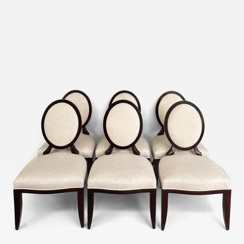 Barbara Barry Barbara Barry Baker Dining Chairs Newly Upholstered Set of 8 2 Arm 6 Side