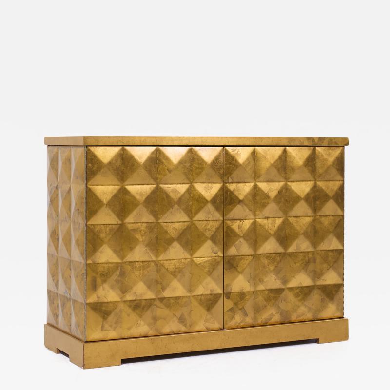 Barbara Barry Barbara Barry for Baker Mid Century Gold Leaf Cabinet Credenza