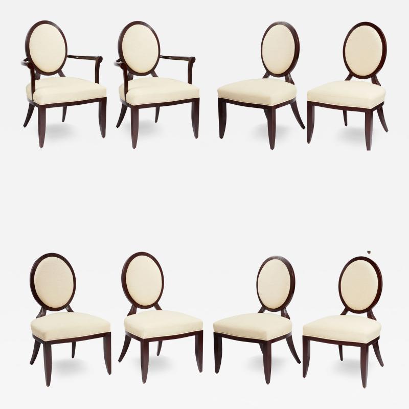 Barbara Barry Set of 8 Oval X Dining Chairs by Barbara Barry for Baker