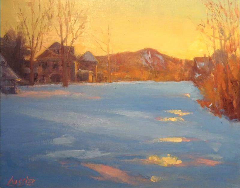 Barbara Lussier Ausbon Sargent View New Hampshire Scene in Oil on Canvas by Barbara Lussier