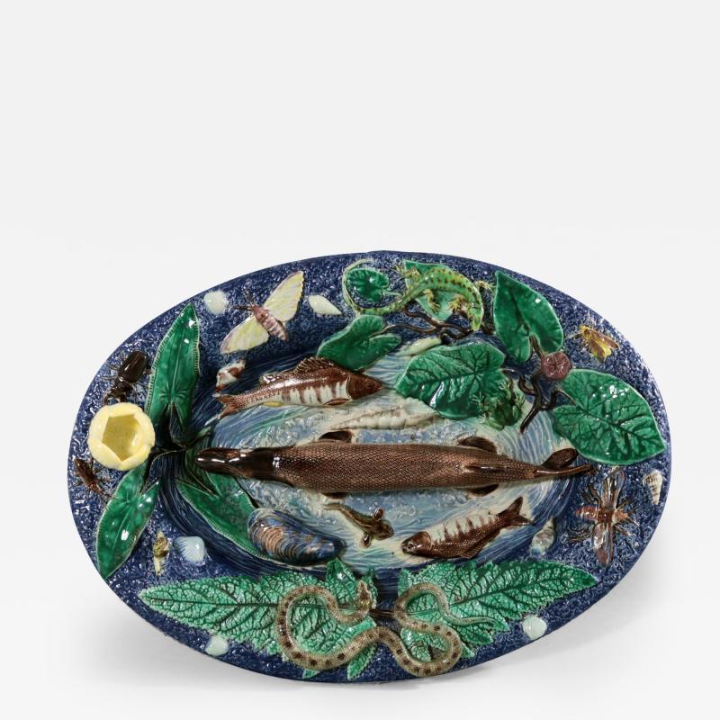 Barbizet Palissy Majolica Palissy Fish Platter