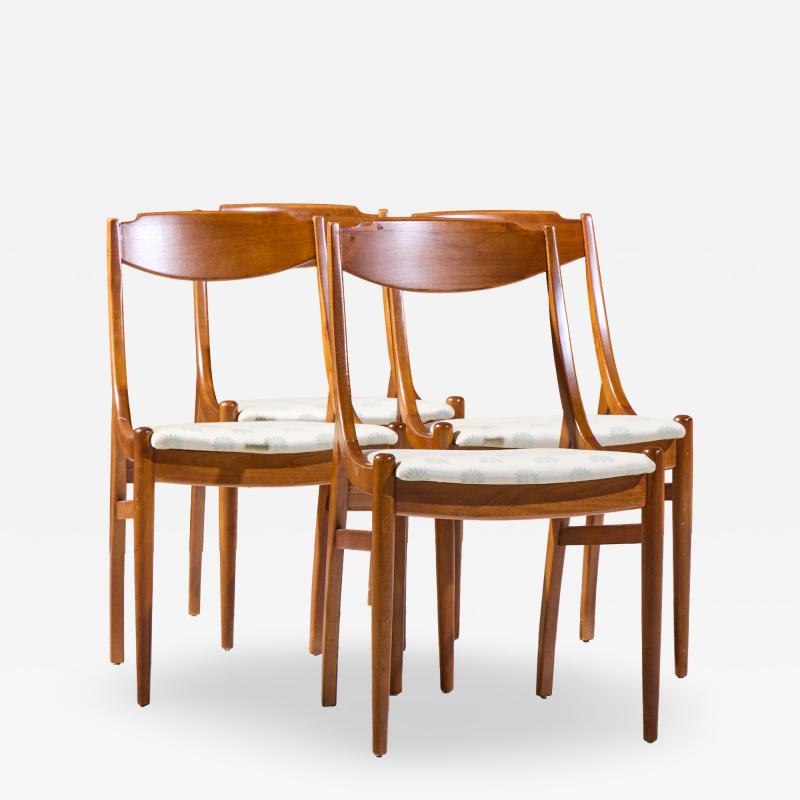 Barney Flagg Barney Flagg for Drexel Parallel Mid Century Walnut Dining Chairs Set of 4