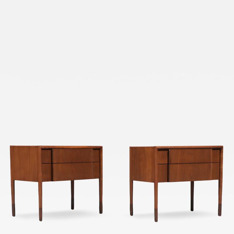 Barney Flagg Mid Century Modern Parallel Night Stands by Barney Flagg for Drexel