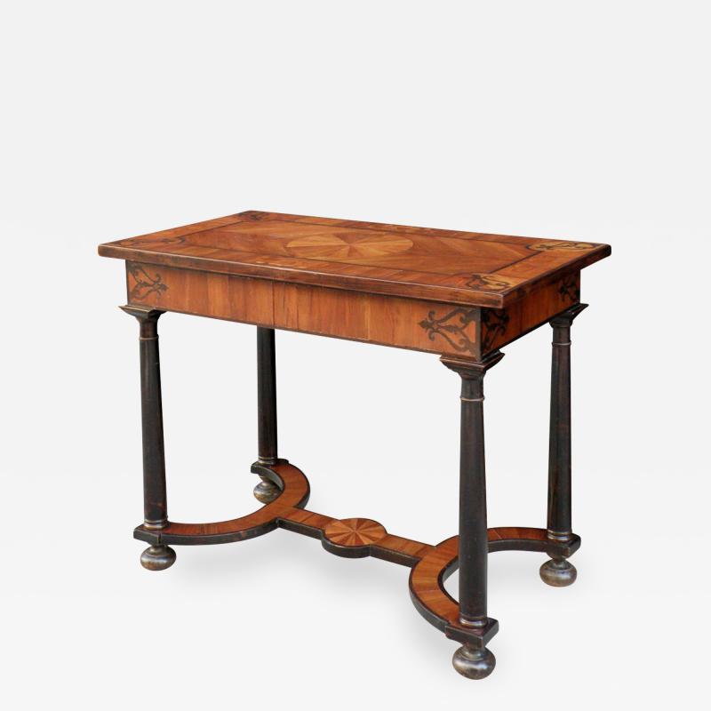 Baroque 17th Century Italian or Maltese Marquetry Center table or Desk