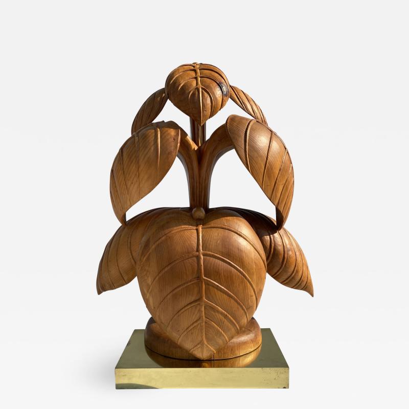 Bartolozzi Maioli Bartolozzi Maioli Rhubarb Leaf Sculpture Lamp by Bartolozzi Maioli