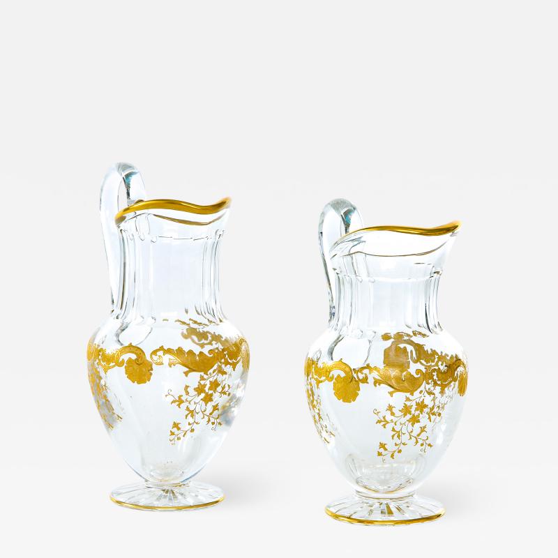 Barware Tableware Crystal Gold Pair Pitchers