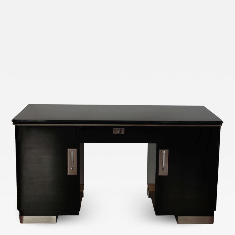 Bauhaus Desk Black and Chrome Germany circa 1930