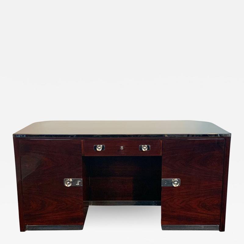 Bauhaus Desk by Erich Diekmann Rosewood Veneer Restored Germany 1920s