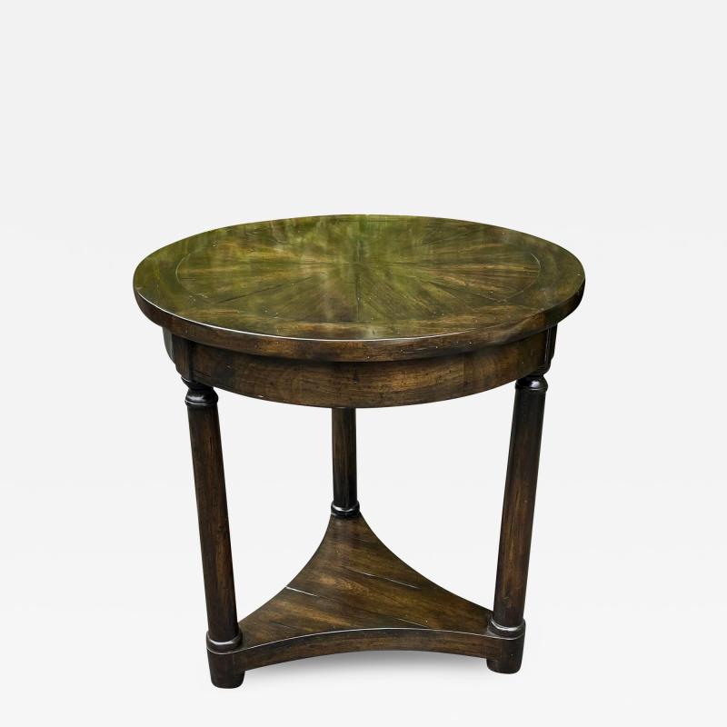 Bausman Company Italian Inlaid Round Side Table