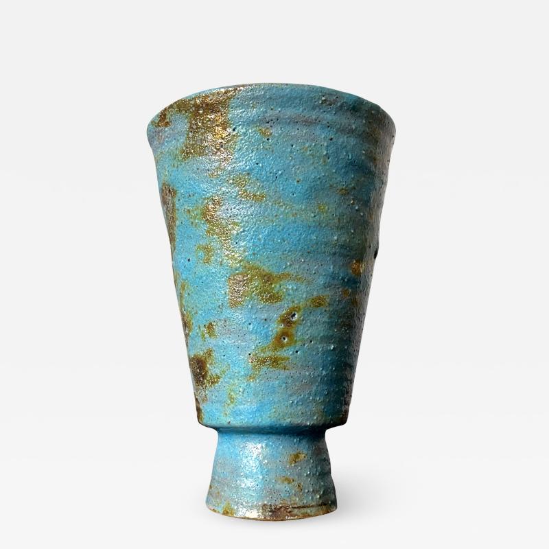 Beatrice Beato Wood Ceramic Vase with Volcanic and Metallic Glaze by Beatrice Wood