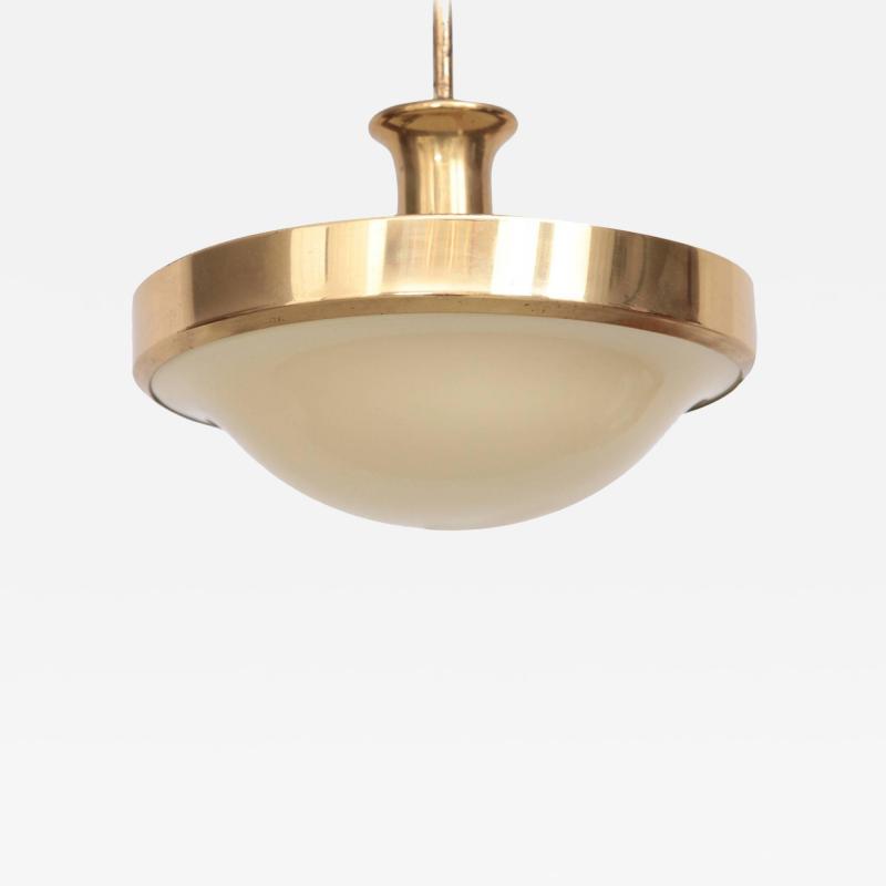 Beautiful Glass and Brass Art Deco Pendant Lamp Germany 1920s