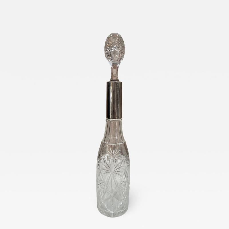Beautiful Italian Mid Century Glass Bottle 1970s