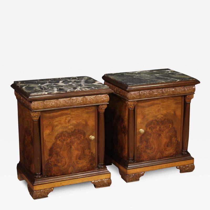 Beautiful pair of Italian bedside tables from the 60s