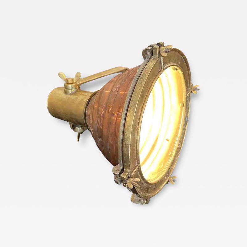 Beehive Nautical Brass Copper Pendant Cargo Light