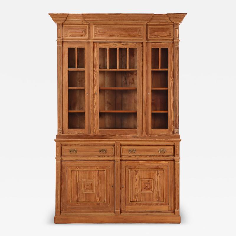 Belgian Two Part Pine Cabinet C 1900