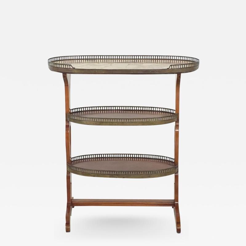 Belle poque Three Tier Louis XVI Style Oval Table France circa 1910