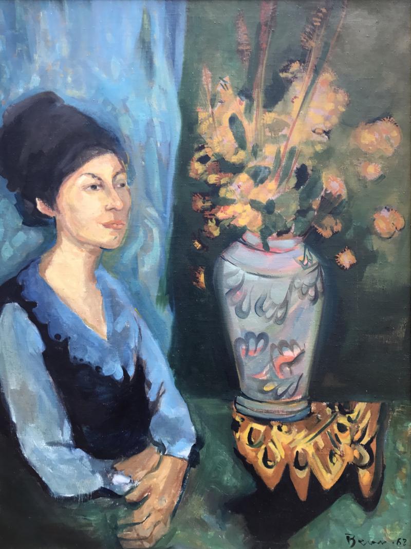 Ben Benn Woman with Flowers 