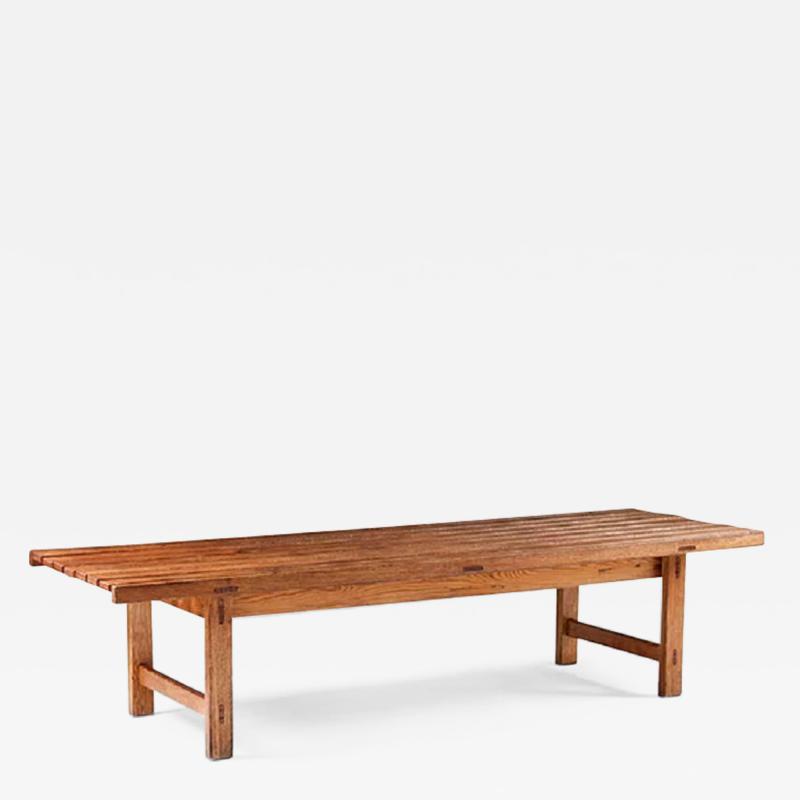 Bench or Side Table in Oak with Great Patina