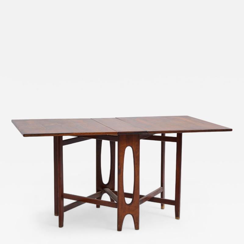 Bendt Winge Bendt Winge Mid Century Norwegian Rosewood Drop Leaf Rosewood Dining Table