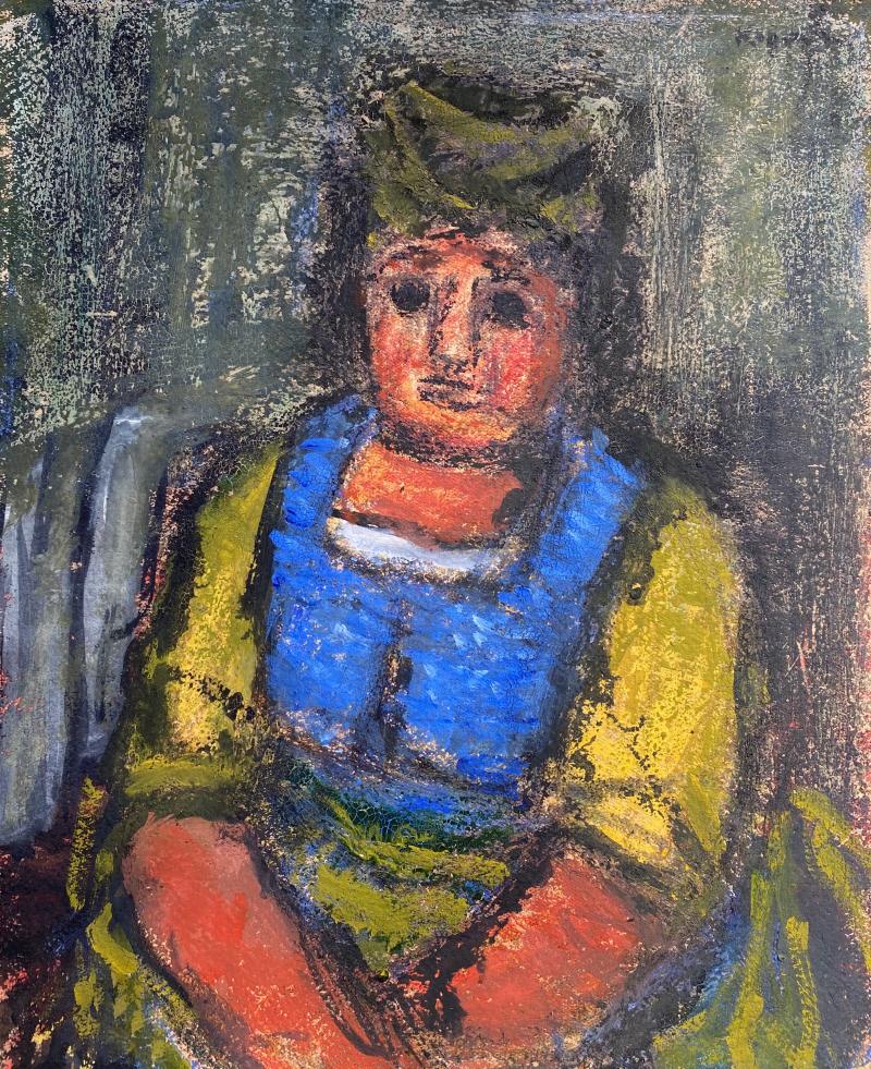 Benjamin D Kopman Woman in Blue and Yellow 