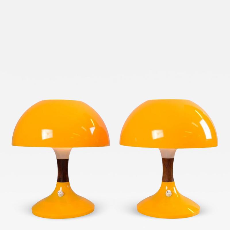 Bent Karlby A Pair of Space Age Table Lamps by Bent Karlby for Ask Belysning Denmark 1970s
