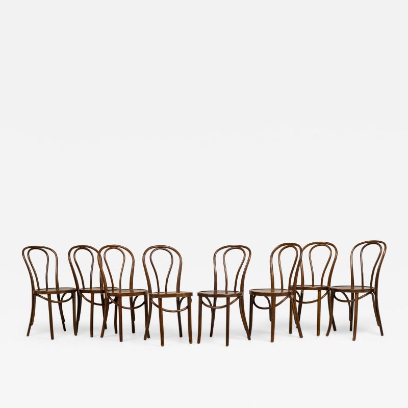 Bentwood Hairpin Scroll Caf Walnut Side Chairs