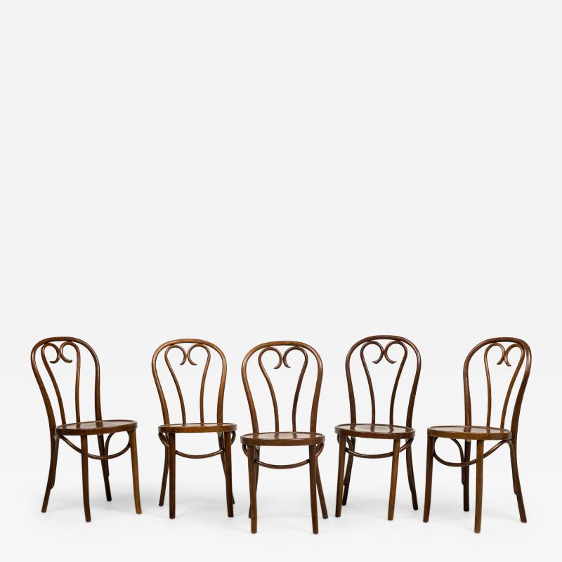 Bentwood Hairpin Scroll Caf Walnut Side Chairs