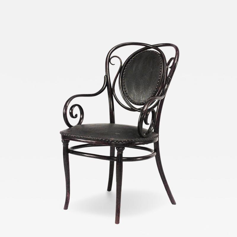 Bentwood Scroll Arm Chair