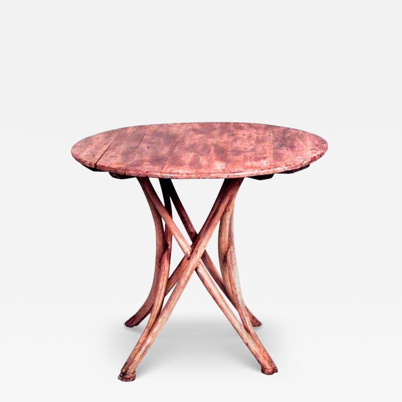 Bentwood Stripped Wooden End Table