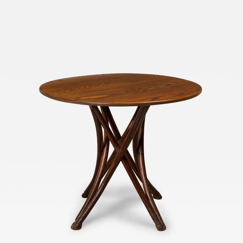 Bentwood Walnut and Oak Caf Table