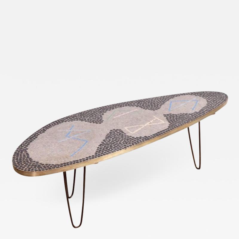 Berthold Muller Unique Berthold Muller Mosaic Pinleg Coffee Table