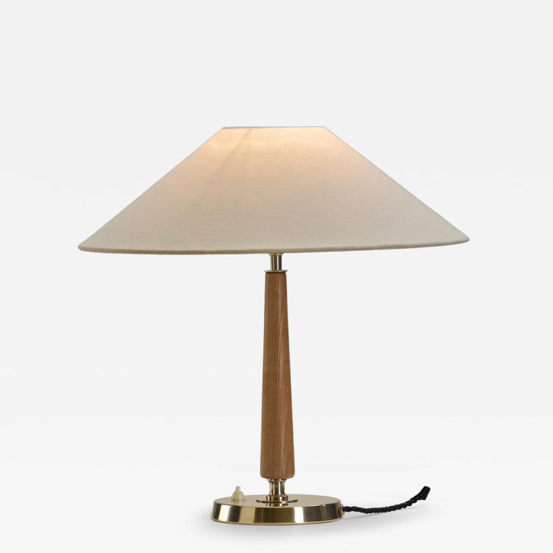 Bertil Brisborg Brass and Elm 32755 Table Lamp by Bertil Brisborg Sweden Mid 20th Century