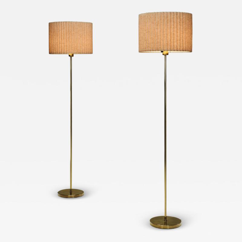 Bertil Brisborg Pair of Model 32786 Floor Lamps by Bertil Brisborg Sweden Mid 20th Century