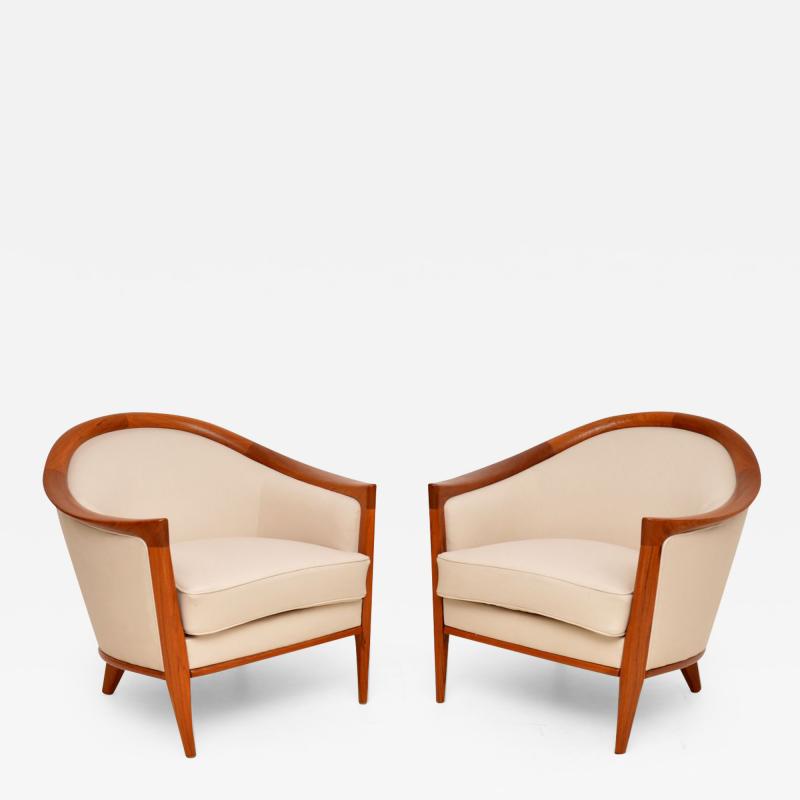 Bertil Fridhagen 1960s Pair of Swedish Teak Vintage Armchairs by Bertil Fridhagen